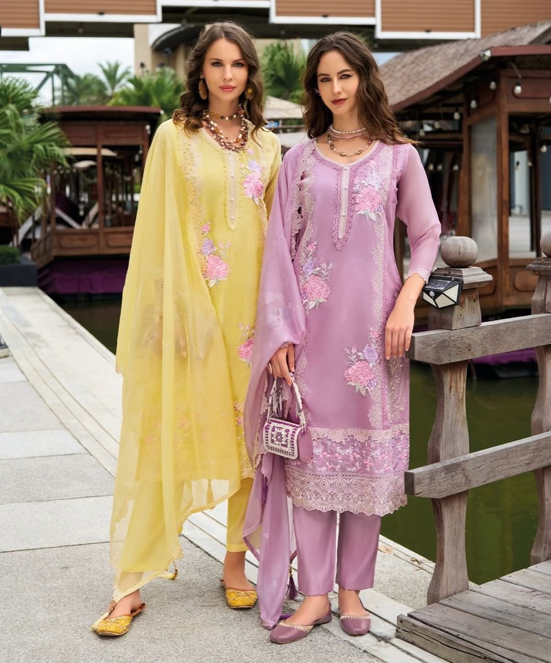 Zaveri - Embroidered Organza Suit Set