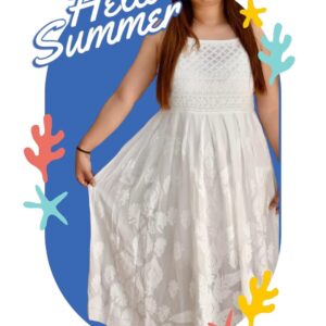 White Chikankari Maxi Dress