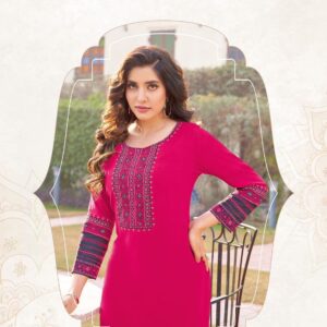 Heavy Rayon - Tread & Hand Work Kurti
