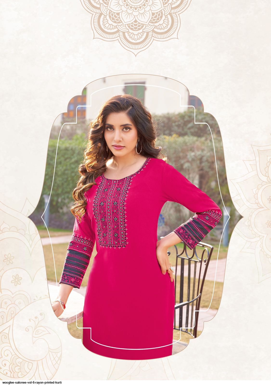 Heavy Rayon - Tread & Hand Work Kurti