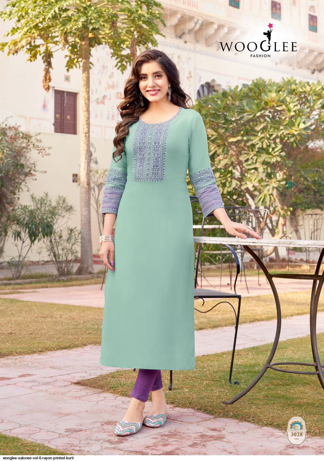Heavy Rayon - Tread & Hand Work Kurti - Image 6