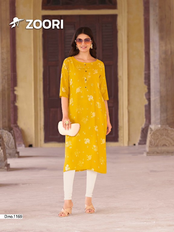 Zoori Rayon Print Classic Big Size Long Kurti - Image 3