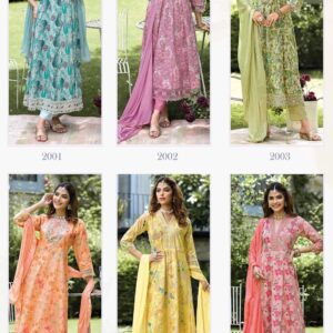 Cotton Foil Print Anarkali Suit Set