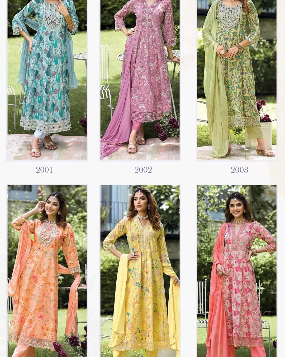 Cotton Foil Print Anarkali Suit Set